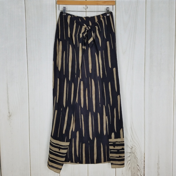 Cache Dresses & Skirts - Cache Black Tan Front Wrap Skirt Poshmark